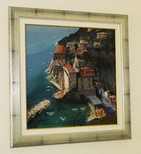 Dipinto ad olio ANTONIO IANNICELLI (n.1952) - Conca Dei Marini, Costiera Amalfitana, Italia