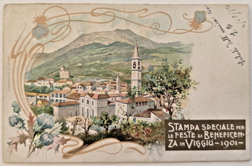 Cartolina 1901 viggiù varese - cartolina,