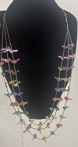 Collana uccellino pietra