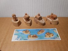 KINDER FERRERO: SERIE 4 BARCHE IN LEGNO  K98  N. 85-86-87-88 + BPZ.