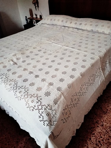 Copriletto antico matrimoniale - antico,