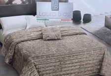 Copriletto Trapuntato matrimoniale Marble Laura Blasi Var. tortora