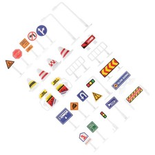  Set di set di traffico da 28 pcs Toy Street Road Segnali Playset segnali di