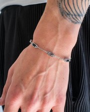 Braccialetto da uomo 8" nero