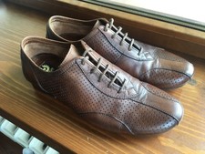 BELSTAFF Leather Driving Shoes Ventilated Lace Up Scarpe Basse Stringate Pelle
