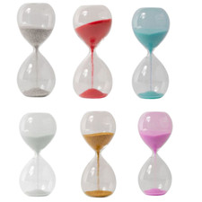 CLESSIDRA VETRO BOMBONIERA SEGNAPOSTO MATRIMONIO LAUREA BATTESIMO 12CM SABBIA