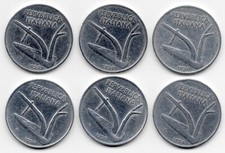 SEI MONETE DA 10 LIRE