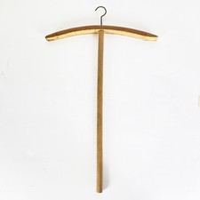 Gruccia appendiabiti vintage antica in legno Stampella per Armadio Vetrina 