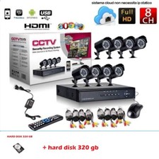 KIT VIDEOSORVEGLIANZA 8 CANALI