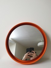 Specchio rotondo arancione