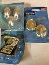 STOCK 7 Ganci gancio adesivo in plastica cromati appendini appendiabiti panni