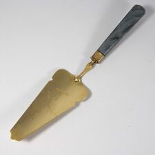 ANTICA PALETTA COLTELLO DA TORTA DOLCE FRANCESE ART DECO METALLO DORATO ANNI 20