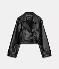 Giacca trench corto ecopelle