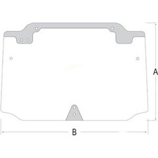 Vetro 44911502 Adatto a Ford New Holland TN70S Tn75D Tn75S TN75SA TN85DA TN95DA