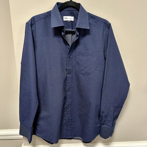 Zara men dark blue - blue, button