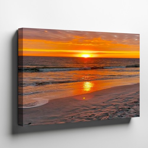 Tramonto onde oceano - , su