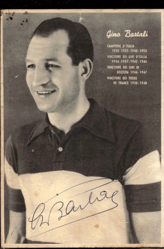 Cartolina ciclismo bartali - ciclismo,