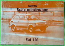 FIAT 126 Anno 1977 Libretto
