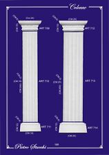 Lesena in gesso base capitello colonna piata decorazione parete