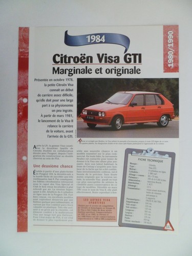 Carte fiche auto - carte, visa