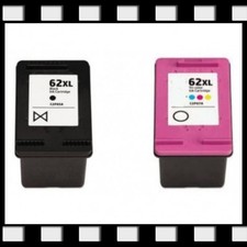 CARTUCCE ORIGINALI RIGENERATE  HP 62 XL BK + HP 62 XL  COLORE