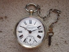 OROLOGIO DA TASCA IMPROVED LEVER CARICA CHIAVE CHIAVETTA CASSA SILVEROID ANTICO