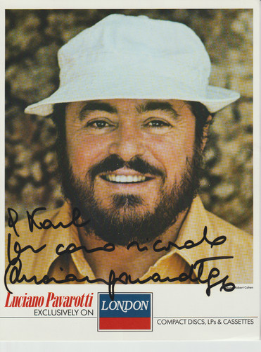 Luciano pavarotti cartolina - pavarotti,,