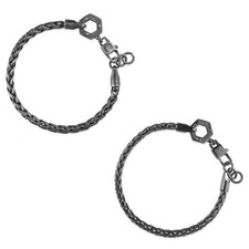 Bracciale Uomo Acciaio Nero o