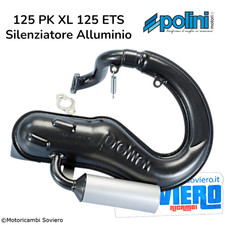 Marmitta Serpentina Polini Vespa 125 PK XL 125 ETS Silenziatore Alluminio
