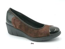 Soffice Sogno scarpe donna tacco zeppa 23141 decollete comodo camoscio Cocco New