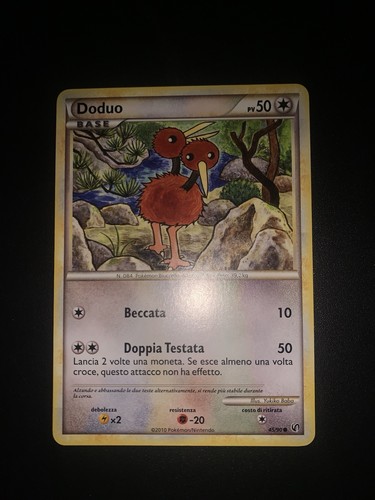 Carta pokémon doduo - carta, 45/90
