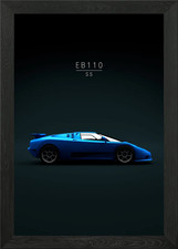 Poster Bugatti EB110 SS con