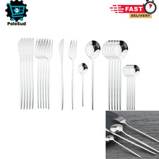 24 pezzi silver set di posate