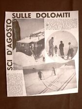 Sci d'agosto sulle Dolomiti nel 1935 Club Alpino Italiano Cav. Terribile