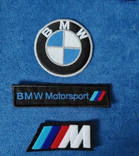 3 TOPPE PATCH RICAMATE PER BMW MOTORSPORT SERIE M TERMOAPPLICABILI