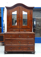 Trumeau Veneto Luigi XV 1700 lastronato e intarsiato radica di noce e ulivo