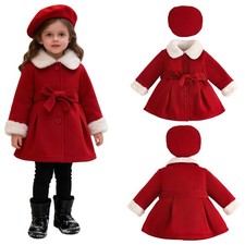 Trench bambina pavoni battesimo natale cappello giacche bambino festa vacanze