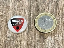 DUCATI CORSE 20MM LOGO SIGLA EMBLEMA FREGIO STEMMA SCRITTA TARGHETTA BADGE TARGA