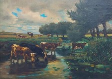 Paesaggio campagna con mucche
