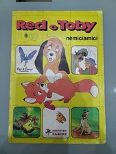 ALBUM PANINI RED E TOBY NEMICIAMICI QUASI COMPLETO -17 FIGURINE ANNO 1981