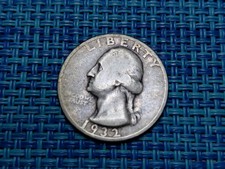 🇺🇸 Stati Uniti quarto 25 centesimi 1932 KM-164 Washington argento .900 monete 110825-19