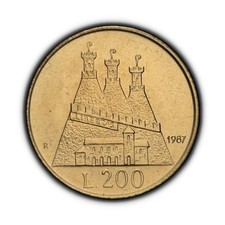 SAN MARINO. 1987, 200 Lire -