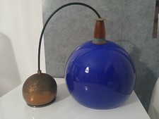 Lampadario Lampada in Vetro Blu Vintage a Sospensione da Soffitto Palla Sfera