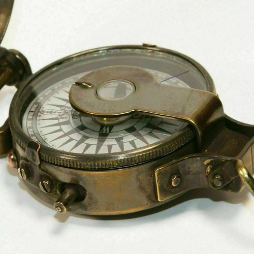 Bussola nautica ottone antico