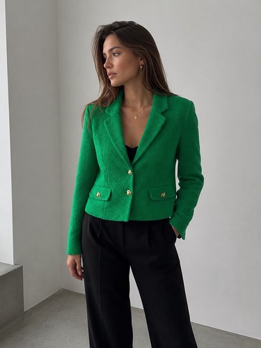 Giacca blazer tweed - , zara