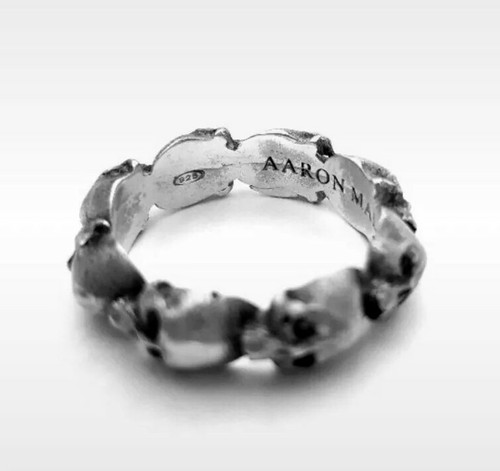 Anello teschi argento - 925,