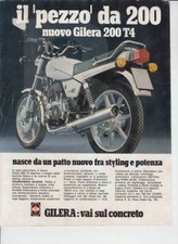 advertising Pubblicità MOTO GILERA 200 T4 1980 -PIAGGIO MOTOITALIANE EPOCA