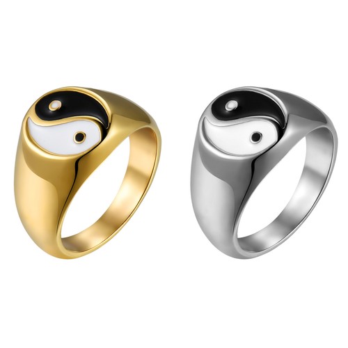 Anello uomo tai chi yin - yin, yang