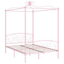 Letto baldacchino rosa - a,