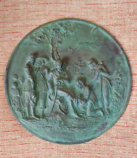 Piastra antica in bronzo di Giuseppe Garibaldi ferito in Aspromonte 18mo Secolo